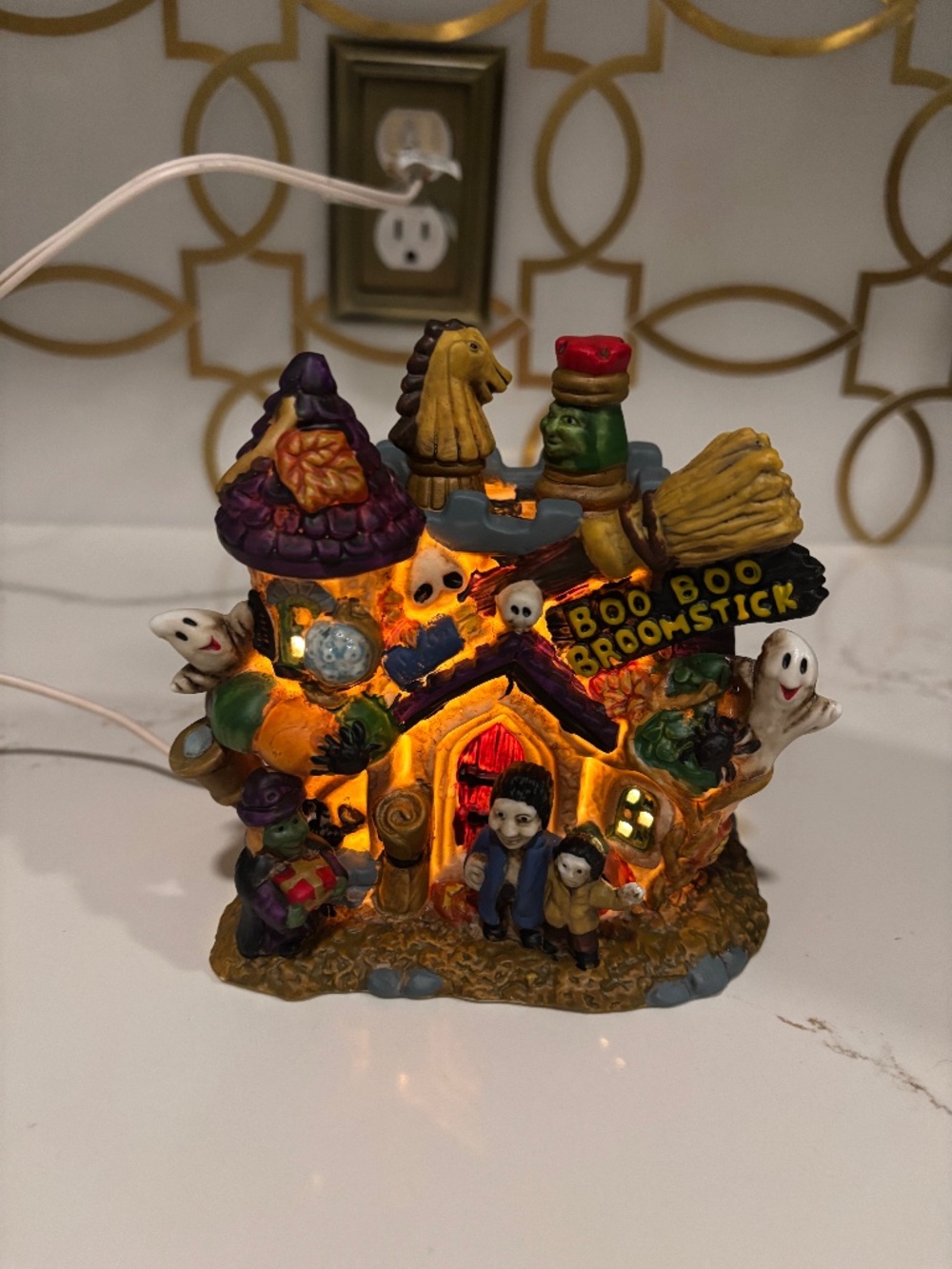 Spooky Hollow Porcelain House Halloween Haunted Boomstick Shop